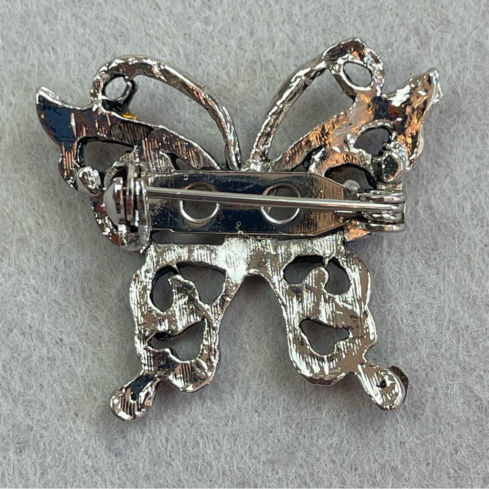Crystal Haze Butterfly Rhinestone Brooch with Dust Bag - Picture 3 of 4